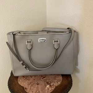 Michael Kors Silver Satchel Bag